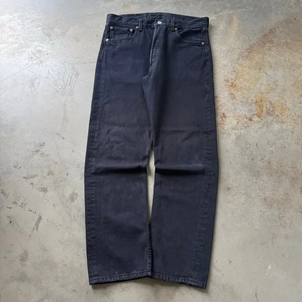 Vintage 90’s Levi’s 501 Straight Leg Retro Black Jeans Size 33x30 Made in USA